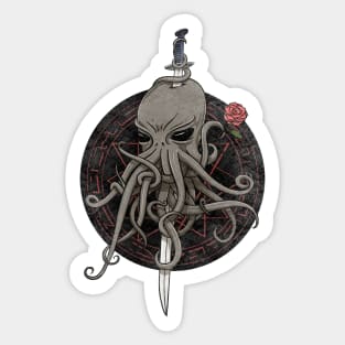 The Cthulhu Red Rose Sticker